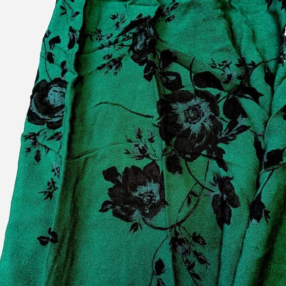 Band of the Free BOG Skirt Small Etta Emerald Green Floral Midi Front Slit NWT - Picture 9 of 11